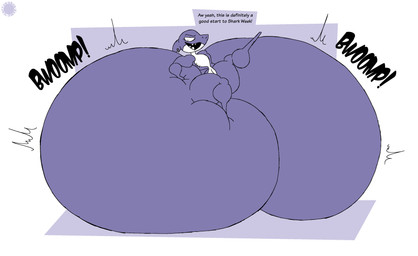 anthro big_butt bottom_heavy bubble_butt butt butt_expansion curvy_figure dialogue emanata expansion eyelashes fangs featureless_feet feet femboy fin fin_piercing fin_ring flash_emanata furgonomics furry-specific_piercing geometric_background gills huge_butt hyper hyper_butt logo looking_at_own_butt male navel one_leg_up onomatopoeia piercing raised_leg simple_background solo sound_effects teeth text thick_thighs wide_hips thatdawgmurray 12_oz._mouse adult_swim cartoon_network discovery_channel shark_week shark_(12_oz._mouse) fish marine shark 2025 absurd_res aliasing artist_logo artist_name digital_media_(artwork) english_text hi_res signature
