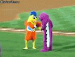 animated avian ball baseball_(ball) dance_off dinosaur fursuit mascot real scalie what
Rating: Safe
Score: 12
User: Untamed
Date: April 15, 2014