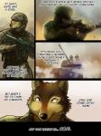 2014 3:4 anthro armor army black_nose brown_body brown_eyes brown_fur canid canine canis clothing comic english_text fur group gun headgear helmet holding_gun holding_object holding_ranged_weapon holding_weapon male mammal maririn military mondo multicolored_body multicolored_fur ranged_weapon tan_body tan_fur tank text two_tone_body two_tone_fur vehicle weapon wolf