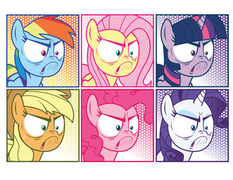 color_partitioning female frown horn partitioning solo wings inspectornills friendship_is_magic hasbro my_little_pony mythology applejack_(mlp) fluttershy_(mlp) mane_six_(mlp) pinkie_pie_(mlp) rainbow_dash_(mlp) rarity_(mlp) twilight_sparkle_(mlp) equid equine horse mammal mythological_creature mythological_equine pegasus pony unicorn winged_unicorn 2015 absurd_res digital_media_(artwork) hi_res multiple_images reaction_image