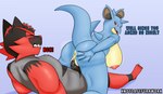 anthro big_breasts big_butt bodily_fluids breasts butt duo female genital_fluids genitals glistening glistening_genitalia glistening_penis male male/female muscular muscular_anthro muscular_male penis precum teasing text knotsafefurrwork nintendo pokemon generation_1_pokemon generation_7_pokemon incineroar nidoqueen pokemon_(species) english_text hi_res