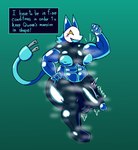 abs anthro areola ball_sag balls big_balls big_breasts big_penis blush breasts dialogue electrical_plug_tail flexing flexing_bicep genitals gynomorph hand_on_hip huge_balls huge_penis intersex latex_body muscular muscular_arms muscular_gynomorph muscular_intersex muscular_legs musk musk_clouds musky_balls musky_feet musky_penis nipples onomatopoeia penis solo sound_effects text thick_thighs throbbing throbbing_balls throbbing_penis translucent_arms vein veiny_penis felineflustered deltarune undertale_(series) tasque_manager darkner domestic_cat felid feline felis mammal robot_anthro