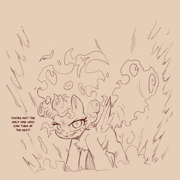 chest_tuft dialogue eyelashes feathered_wings feathers female feral fire flaming_hair freckles looking_at_viewer pseudo_hair pupils quadruped simple_background smile solo tail text thick_thighs three-quarter_view tuft wings young young_feral cold-blooded-twilight friendship_is_magic hasbro my_little_pony mythology cozy_glow_(mlp) equid equine mammal mythological_creature mythological_equine pegasus 1:1 2025 english_text hi_res monochrome