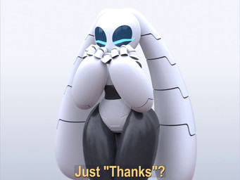 anthro anthro_penetrated balls big_butt big_ears blue_eyes bottom_heavy butt butt_jiggle dialogue duo eyelashes female female_penetrated flat_chested floppy_ears from_front_position front_view genitals grey_body jiggling long_ears lop_ears male male/female male_penetrating male_penetrating_female mating_press misleading_thumbnail penetration penile penile_penetration penis sex sharp_teeth side_view spiral spiral_eyes teeth text thick_thighs white_body wide_hips sharpybutts sharpy_(sharpybutts) lagomorph leporid mammal rabbit robot_anthro 3d_(artwork) 3d_animation 4:3 animated digital_media_(artwork) long_playtime sound video