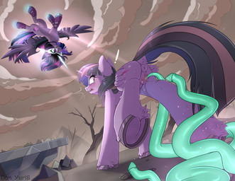 alternate_timeline animal_genitalia animal_vulva anus bodily_fluids butt cloud cutie_map dead_tree dock_(anatomy) duo equine_genitalia equine_vulva female female/female feral fetlocks fluffy foreshortening genital_fluids genitals hooves horn horseshoe low-angle_view magic nervous plant puffy_anus sweat tail tentacles three-quarter_view tree underhoof unguligrade upside_down vaginal_fluids vulva wings dan_yuris equestria_girls friendship_is_magic hasbro my_little_pony mythology midnight_sparkle_(eg) twilight_sparkle_(mlp) equid equine mammal mythological_creature mythological_equine winged_unicorn absurd_res hi_res