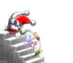 ambiguous_gender clothing fool's_hat footwear hat headgear headwear not_furry shoes simple_background solo wings box_xod kirby_(series) nintendo marx_(kirby) waddling_head 2018