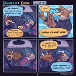 1:1 2021 5_fingers anthro base_two_layout biped blush bodily_fluids bovid brown_body caprine car clothed clothing comic crocodile crocodilian crocodylid detailed_background dialogue doginacafe driving duncan_(doginacafe) duo eddie_(doginacafe) english_text eyes_closed eyewear fingers four_frame_grid four_frame_image glasses goat grid_layout humanoid_hands inside_car mammal open_mouth regular_grid_layout reptile scalie shirt sitting speech_bubble sweat text topwear two_row_layout vehicle