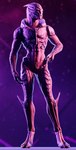 animal_genitalia bodypaint face_paint genital_slit genitals hand_on_hip looking_aside male muscular muscular_male nude solo standing kagekave bioware electronic_arts mass_effect alien turian 3d_(artwork) digital_media_(artwork) hi_res