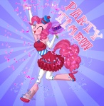 alternative_fashion anthro anthrofied clothing confetti deco_lolita decora_(fashion) dress female fur hair j-fashion lolita_(fashion) pink_body pink_fur pink_hair rattle solo tail od_duck_oasis friendship_is_magic hasbro my_little_pony pinkie_pie_(mlp) earth_pony equid equine horse mammal pony