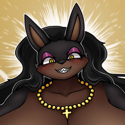 anthro big_breasts black_body black_fur black_nose breasts brown_body brown_fur christian_symbol cross cross_necklace female fur jewelry looking_at_viewer mature_anthro mature_female multicolored_body multicolored_fur necklace nude nun pointy_ears prick_ears religion religious_symbol simple_background smile solo two_tone_body two_tone_fur yellow_background yellow_eyes nsfw-tofu christianity laverne_(sssonic2) canid canine canis dobermann domestic_dog mammal pinscher 2018 bust_portrait hi_res portrait