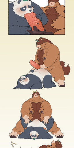 5_fingers abdominal_bulge anal anal_penetration animal_genitalia animal_penis anthro anthro_on_anthro anthro_penetrated anthro_penetrating anthro_penetrating_anthro areola balls barazoku belly belly_hair biceps big_areola big_belly big_butt big_muscles big_pecs big_penis black_areola black_balls black_body black_fur black_hair black_nipples blue_horn bodily_fluids body_hair brown_body brown_fur brown_pubes butt cheek_tuft chest_hair cum duo equine_genitalia equine_penis erection excessive_cum excessive_genital_fluids facial_tuft fingers fist flaccid frown fur genital_fluids genitals glistening glistening_areola glistening_balls glistening_genitalia glistening_nipples glistening_penis gloves_(marking) guard_position hair hair_bun hair_over_eyes half-erect horn huge_belly huge_penis huge_thighs humanoid_hands kemono male male/male male_penetrated male_penetrating male_penetrating_male markings medial_ring moobs mottled mottled_body mottled_fur mottled_genitalia mottled_penis multicolored_body multicolored_fur multicolored_penis musclegut muscular muscular_anthro muscular_male muscular_top navel nipples nude open_mouth open_smile oral oral_penetration overweight overweight_anthro overweight_bottom overweight_male overweight_sub overweight_top pecs penetration penile penile_penetration penis penis_in_ass piebald piebald_body pink_areola pink_inner_ear pink_nipples pink_nose pink_penis pink_snout pubes sex sheath simple_background smile standing tail tan_background tan_body tan_fur teeth thick_thighs tuft two_tone_penis vein veiny_penis white_body white_fur wide_hips quanjiang mythology bear equid equine giant_panda horse mammal mythological_creature mythological_equine unicorn 2026 absurd_res colored digital_drawing_(artwork) digital_media_(artwork) flat_colors hi_res shaded