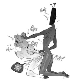 big_breasts blush bodily_fluids breasts butt cervical_contact cervix cum cum_in_uterus cum_in_vagina cum_inside dialogue doggystyle duo electronics erection excessive_cum excessive_genital_fluids female female_penetrated for_a_head from_behind_position genital_fluids hair impregnation impregnation_attempt male male/female male_penetrating male_penetrating_female nipples nude open_mouth orgasm orgasm_face ovum ovum_with_heart penetration penile penile_penetration penis_in_vagina plap saliva saliva_string screen screen_face sex simple_background sperm_cell sweat teeth television text thick_thighs tongue tongue_out uterus vaginal vaginal_penetration white_background white_body nyochandesuyo hazbin_hotel hellaverse charlie_morningstar vox_(hazbin_hotel) demon demon_humanoid humanoid object_head screen_head tv_head english_text hi_res monochrome