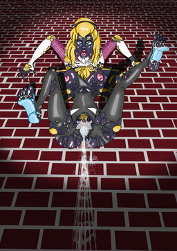 5_fingers 5_toes 6_arms 8_eyes accessory after_transformation black_body black_hair_accessory black_hairband black_skin blonde_hair blue_eyes bodily_fluids breasts brick brick_wall claws ejaculation fangs feet female fingers genital_fluids genitals hair hair_accessory hairband holding_breast human_to_humanoid multi_arm multi_eye multi_limb mutation open_mouth outgrowing_clothes solo species_transformation spider_web superhero_costume teeth toes torn_shoes transformation vaginal_fluids vaginal_squirting vulva wall_(structure) white_claws mutagenica marvel spider-man_(series) gwen_stacy spider-gwen animal_humanoid arachnid arachnid_humanoid arthropod arthropod_humanoid humanoid spider spider_humanoid 2017 clip_studio_paint_(artwork) digital_drawing_(artwork) digital_media_(artwork) hi_res spanish_description translated_description