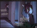 2017 anthro blush canid canine canis clothed clothing comic dialogue digital_media_(artwork) english_text f-r95 fur hair jared_(lipton) male mammal question_mark shaded smile solo speech_bubble text url wolf