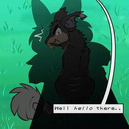 ambiguous_gender anthro bandage buckteeth clipped_ear dialogue duo feral fur grass grey_body grey_fur looking_back plant red_eyes scar shadow sitting speech_bubble tail teeth text whiskers cajunfoxnight nintendo pokemon porkchop_(bigteethyeen) zatanna_(cajunfoxnight) alolan_form alolan_rattata felid feline generation_7_pokemon generation_9_pokemon mammal meowscarada murid pokemon_(species) regional_form_(pokemon) rodent 1:1 2025 comic english_text