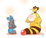 :3 ambiguous_anthro ambiguous_gender anthro balancing_on_tail belly big_belly big_tail biped blue_body blue_ears blue_fur blue_tail blush bodily_fluids brown_body brown_ears brown_fur brown_tail dialogue duo ear_markings eyes_closed facial_markings featureless_crotch featureless_hands forehead_gem forehead_markings fur gem grey_body grey_ears grey_fur grey_tail head_markings huge_tail kemono leg_markings looking_at_another markings multicolored_body multicolored_ears multicolored_fur multicolored_tail nude obese obese_ambiguous obese_anthro overweight overweight_ambiguous overweight_anthro ring_(marking) ringed_tail semi-anthro shaking side_view simple_background smug sound_effects striped_markings striped_tail stripes sweat tail tail_markings text thick_tail thick_thighs tremble_spikes trembling two_tone_body two_tone_ears two_tone_fur two_tone_tail white_background white_body white_fur yellow_body yellow_ears yellow_fur yellow_tail takisan_oekaki nintendo pokemon ampharos canid eeveelution generation_2_pokemon mammal pokemon_(species) shiny_pokemon umbreon 2024 colored digital_media_(artwork) english_text hi_res japanese_text shaded signature simple_shading