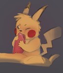 ambiguous_gender big_penis blush bubble duo fellatio genitals male male/ambiguous oral penile penis sex sucking_tip truemew nintendo pokemon fan_character generation_1_pokemon pikachu pokemon_(species) absurd_res hi_res