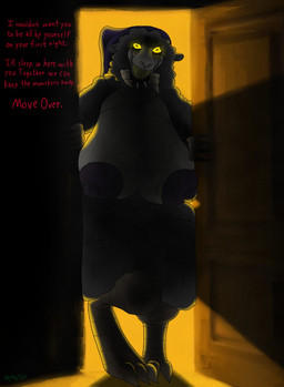 aggressive anthro areola big_areola big_breasts big_nipples breasts clothing collar creepy_face creepy_smile dialogue door doorway female genitals glowing glowing_eyes hat headgear headwear horn horror_(theme) huge_areola huge_breasts hyper hyper_areola hyper_breasts magic_user nipples nude purple_nipples sagging_breasts scary sharp_teeth smile smiling_at_viewer solo spiked_collar spikes standing_in_doorway stitch_(sewing) talking_to_viewer teeth text thick_thighs vulva wide_eyed witch witch_hat yellow_eyes m4n the_walten_files rachel_waterman_(the_walten_files) sheep_witch_(twf) bovid caprine mammal monster patchwork_creature patchwork_monster sheep english_text hi_res