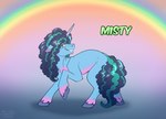 female feral horn outline rainbow smile solo unicorn_horn sunny_way hasbro mlp_g5 my_little_pony my_little_pony:_a_new_generation mythology misty_brightdawn_(mlp) equid equine horse mammal mythological_creature mythological_equine pony unicorn digital_media_(artwork)