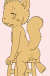 anthro blush censored_anus censored_balls censored_genitalia embarrassed half-closed_eyes looking_at_viewer male narrowed_eyes open_mouth raised_tail simple_background solo tail young young_anthro shomunona mammal rodent sciurid tree_squirrel 2020 2:3 censored mosaic_censorship