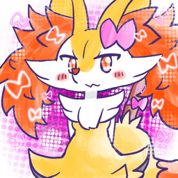 :3 accessory anthro blush blush_stickers bow_ribbon breasts dipstick_tail female female_anthro front_view hair hair_accessory hair_bow hair_ribbon hands_behind_back looking_at_viewer markings messy_hair mouth_closed object_in_tail ribbons simple_background small_breasts solo stick stick_in_tail tail tail_markings annyui0611 nintendo pokemon braixen canid generation_6_pokemon mammal pokemon_(species) 1:1 2024 digital_drawing_(artwork) digital_media_(artwork) half-length_portrait hi_res japanese_description portrait translated_description