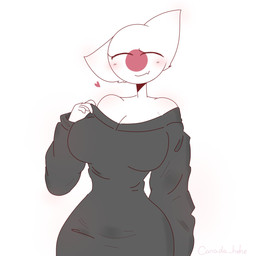 anthro clothed clothing female happy heart_symbol simple_background solo white_background xx.canada.xx countryhumans japan_(country_humans) countryhuman 1:1 hi_res
