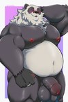 anthro balls barazoku belly biceps big_balls big_penis blush deltoids eyes_closed eyewear foreskin genitals glasses humanoid_genitalia humanoid_penis male musclegut muscular muscular_male navel nipples nude overweight overweight_anthro overweight_male pecs penis pubes simple_background smile solo unretracted_foreskin tanpa_(artist) mihoyo zenless_zone_zero pan_yin_hu bear giant_panda mammal 2025 2:3 hi_res
