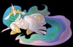 2011 alpha_channel briskby crown cutie_mark equid equine eyes_closed feathered_wings feathers female feral friendship_is_magic fur hair hasbro headgear horn mammal multicolored_hair my_little_pony mythological_creature mythological_equine mythology princess_celestia_(mlp) quadruped simple_background sleeping solo tail transparent_background white_body white_feathers white_fur winged_unicorn wings