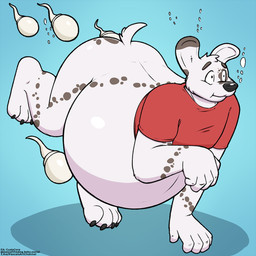 anal anal_penetration anthro belly big_belly bottomless butt clothed clothing giant_sperm male paws penetration pregnant pregnant_male shirt swimming topwear underwater water pascal_(artist) pascal_(cudacore) 1:1 hi_res