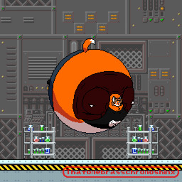 anthro beaker belly belly_expansion belly_inflation body_inflation brown_hair burping clothed clothing dipstick_tail expansion floating fur hair helium_inflation immobile inflation inside laboratory laboratory_equipment laboratory_glassware male markings open_mouth orange_body orange_fur scientific_instrument solo spherical_inflation tail tail_markings test_tube text white_body white_fur thatonebrasschronoshinx canid canine fox mammal 1:1 2022 animated artist_name digital_media_(artwork) pixel_(artwork) pixel_animation