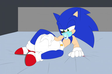 5_fingers abdl anthro belly big_diaper black_nose blue_body blue_fur blue_pacifier clean_diaper clothed clothing diaper fingers footwear fur gloves half-closed_eyes handwear male multicolored_body narrowed_eyes object_in_mouth pacifier pacifier_in_mouth quills_(anatomy) red_clothing red_footwear red_shoes shoes simple_background solo tan_arms tan_belly tan_inner_ear touching_diaper two_tone_body wearing_diaper white_clothing white_diaper white_gloves white_handwear wreathen sega sonic_the_hedgehog_(series) sonic_the_hedgehog eulipotyphlan hedgehog mammal 2025 flat_colors hi_res