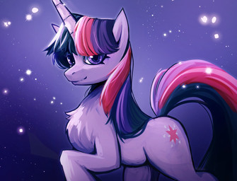 chest_tuft female feral hooves horn looking_at_viewer raised_hoof sky smile smiling_at_viewer solo star starry_sky tuft lornix_art friendship_is_magic hasbro my_little_pony mythology twilight_sparkle_(mlp) equid equine mammal mythological_creature mythological_equine unicorn hi_res