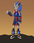 anthro athletic_wear blue_quills clothing fingerless_gloves fur gloves green_blue_eyes grey_body grey_fur handwear male navy_shirt navy_shoes shirt solo tank_top topwear anonymous_artist alexander_matthew_quillback_(alexmquillback) eulipotyphlan hedgehog long-eared_hedgehog mammal 4:5 absurd_res hi_res