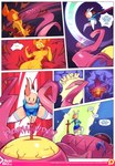 adventure_time cartoon_network clothed clothing comic doxy duo elemental_creature english_text female finn_the_human fionna_the_human fire fire_creature flame_princess hair hi_res human humanoid mammal not_furry princess red_hair royalty text url