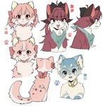 alternate_species bandage female feral feralized furrification group kemono trio kuro_chromium puella_magi puella_magi_madoka_magica madoka_kaname sakura_kyouko sayaka_miki domestic_cat felid feline felis mammal hi_res