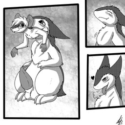 animal_genitalia anthro balls blockage_(layout) blush body_in_mouth duo erection eyewear feral genitals glasses heart_symbol male open_mouth oral_vore partially_inside penis sheath sigh simple_background size_difference soft_vore swallowing three_frame_image three_frame_sequence tongue tongue_out vertical_blockage vore willing_prey shikaro nintendo pokemon goggles_nezumi generation_2_pokemon mammal mouse murid murine pokemon_(species) rodent typhlosion 1:1 hi_res monochrome sequence