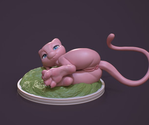 anus butt feet female feral figurine genitals looking_at_viewer lying on_side pink_body pose presenting presenting_hindquarters presenting_vulva soles solo vulva naiady nintendo pokemon generation_1_pokemon legendary_pokemon mew_(pokemon) pokemon_(species) 3d_(artwork) absurd_res digital_media_(artwork) hi_res pinup