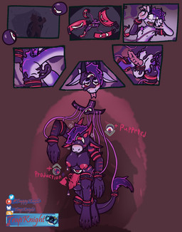 anal anal_penetration balls bdsm belly belly_expansion blush bodily_fluids body_control bondage bound breast_growth breasts butt corruption cuffs_(clothing) expansion genitals growth hood horn intersex lactating latex mind_control nipples penetration penis puppet tail tongue tongue_out trapknight mythology aviltasi kuromaru animate_inanimate dragon goo_creature living_clothing living_latex mythological_creature mythological_scalie scalie hi_res