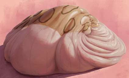 ambiguous_gender belly big_belly big_cheeks black_eyes black_mouth blobby brown_sclera chubby_cheeks fangs feral huge_belly huge_cheeks hyper hyper_belly hyper_cheeks immobile morbidly_obese morbidly_obese_ambiguous morbidly_obese_feral multicolored_body obese obese_ambiguous obese_feral open_mouth overweight overweight_ambiguous overweight_feral pink_background pink_tongue simple_background solo tan_body teeth three-quarter_view tongue two_tone_body white_body mistymistmi reptile scalie snake 2025 colored digital_media_(artwork) digital_painting_(artwork) painting_(artwork) shaded