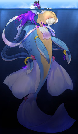 areola big_areola big_breasts blue_arms blue_body blue_ears blue_fins blue_flippers blue_scales breasts brown_horn female fin flippers giga hair horn huge_areola huge_breasts long_hair macro macro_female pink_areola purple_eyes purple_hair scales sea ship solo split_form submarine tan_body tan_breasts tan_inner_ear tan_scales vehicle water watercraft whiskers white_arms white_hands white_whiskers eel_(artist) jewish_mythology mythology serin_(skye) aquatic aquatic_dragon dragon eastern_dragon fish leviathan merfolk mythological_creature mythological_marine mythological_scalie scalie absurd_res hi_res female_(lore)