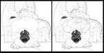 2_penises after_vore anthro balls belly big_balls big_belly big_knot big_penis black_border bodily_fluids border cum cum_on_ground duo erection feet furniture genital_fluids genital_markings genitals huge_balls huge_belly huge_knot huge_penis hyper hyper_balls hyper_genitalia hyper_knot hyper_penis inside_stomach internal knot licking licking_lips male male/male markings multi_genitalia multi_penis musclegut muscular penis penis_markings sofa tail tongue tongue_out vore wings pandottermon mythology dragon giraffe giraffid mammal mythological_creature mythological_scalie scalie monochrome