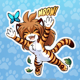 anthro biped black_stripes brown_hair feet female fingers front_view fur hair markings navel nude nude_anthro nude_female orange_body orange_fur orange_tail simple_background smile solo striped_body striped_fur striped_markings striped_tail stripes tail tail_markings teeth toes tongue conditional_dnp tom_fischbach twokinds flora_(twokinds) keidran 1:1 2026 digital_drawing_(artwork) digital_media_(artwork) hi_res