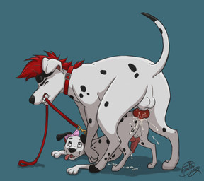 all_fours anal anal_orgasm anal_penetration animal_genitalia animal_penis ass_up ball_size_difference balls bodily_fluids bow_ribbon bow_tie canine_genitalia canine_penis clenched_teeth collar cum cum_in_ass cum_inside cum_while_penetrated doggystyle dominant dominant_male duo ejaculation erection feral feral_on_feral from_behind_position genital_fluids genitals hands-free knot larger_male leash leash_in_mouth leash_pull male male/male male_penetrated male_penetrating male_penetrating_male nude object_in_mouth orgasm penetration penile penile_penetration penis penis_in_ass quadruped sex size_difference smaller_male smaller_penetrated submissive submissive_male teeth tongue tongue_out kumotta 101_dalmatians disney cobalt_(cobaltdawg) pongo canid canine canis dalmatian domestic_dog mammal hi_res
