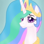 crown female feral hair headgear horn long_hair multicolored_hair princess purple_eyes rainbow_hair royalty solo arrkhal friendship_is_magic hasbro my_little_pony mythology princess_celestia_(mlp) equid equine mammal mythological_creature mythological_equine unicorn 1:1 2012