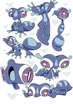 ambiguous_gender big_eyes black_mouth blue_body blue_tail blue_tongue eyes_closed feral heart_symbol open_mouth open_smile pupils purple_eyes simple_background smile solo tail tongue white_background white_pupils lazy_vraptor nintendo pokemon pokemon_winds_and_waves gecqua generation_10_pokemon pokemon_(species) reptile scalie 2026 cel_shading colored digital_media_(artwork) hi_res multiple_images shaded