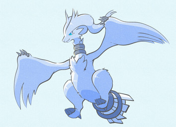 4_claws ambiguous_gender anthro blue_background blue_eyes blush blush_lines chest_tuft claws closed_smile floating fluffy_wings flying fur grey_claws hair looking_down looking_from_below mouth_closed pupils simple_background smile snout solo tuft white_body white_fur white_hair white_sclera white_wings wings momensarada nintendo pokemon generation_5_pokemon legendary_pokemon pokemon_(species) reshiram 2023 colored full-length_portrait hi_res portrait
