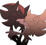 anthro black_body black_fur claws duo fur male male/male red_body red_eyes red_fur simple_background super_form white_background sikai sega sonic_the_hedgehog_(series) shadow_the_hedgehog sonic_the_hedgehog super_sonic eulipotyphlan hedgehog mammal