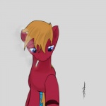 1:1 blue_eyes cephalopod cigarette coleoid earth_pony equid equine fan_character feral fur hasbro horse lygris male mammal marine meme mollusk my_little_pony octopodiform pony red_body red_fur simple_background smoking solo