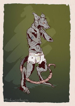 4_toes abstract_background anthro bodily_fluids boxers_(clothing) boxers_only bulge claws clothed clothing digitigrade emaciated emaciated_anthro emaciated_male feet fur green_background grey_body grey_fur hands_behind_neck long_tail male male_anthro navel orange_eyes political_cartoon politics propaganda saliva scar simple_background solo ss_insignia tail tattoo text toe_claws toes topless topless_anthro topless_male torn_clothing tryzub ukrainian underwear underwear_only wolfsangel_(symbol) dazbastadraw azov_battalion russo-ukrainian_war mammal murid murine rat rodent 2024 dated digital_media_(artwork) hi_res russian_description translated translated_description ukrainian_text url