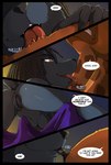 anthro anus breasts dialogue duo erection female genitals licking male male/female nipple_piercing nipple_ring nipples piercing pussy ring_piercing text tongue conditional_dnp kadath nightshade_(kadath) patrick_(kadath) canid canine canis giraffe giraffid jackal mammal 2009 comic english_text